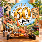 Tegeltje 60 Jaar Man – Niet Ouder Alleen Maar Beter – Grappig Cadeau 60e Verjaardag – 15 x 15 cm