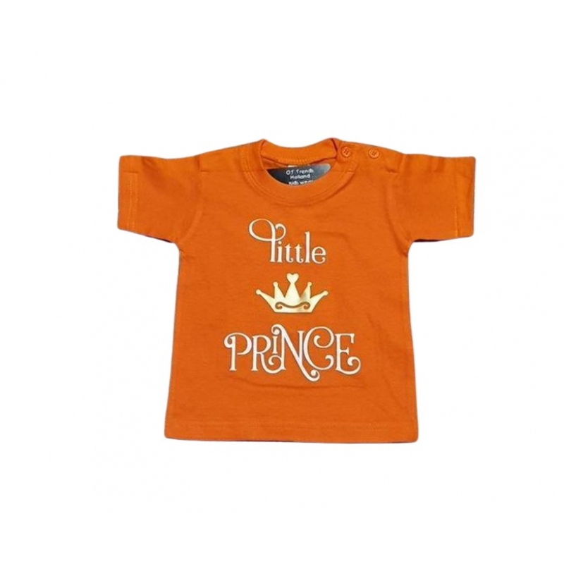 pleegouders Netjes Kabelbaan Baby shirt koningsdag met opdruk little prince
