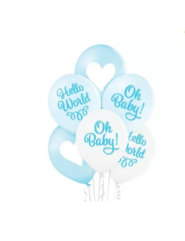 Ballonnen voor baby shower oh baby blauw