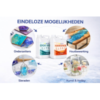Epoxy Resin 2L Set (1L A + 1L B) – Hoogwaardige Giethars voor Creatieve Projecten