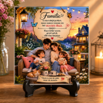 Decoratief Familietegeltje 15 x 15 cm – Familie is niet altijd perfect – Liefdevol Cadeau voor Gezin – Woondecoratie