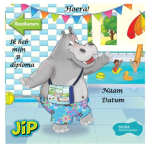 Zwemdiploma tegel nijlpaard met schoudertas