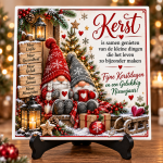 Kerst Tegeltje 15x15 cm – Kerst is Samen Genieten – Fijne Kerstdagen – Sfeervol Kerstcadeau