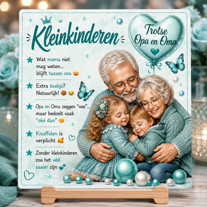 Een liefdevol tegeltje voor de allerliefste opa en oma!
