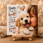 Tegeltje 'Soms zegt één knuffel meer dan duizend woorden' – Liefde op pootjes hond