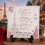 Liefdestegel – "Liefde is niet alleen een gevoel, het is kiezen" – Keramische Decoratietegel 15 x 15 cm – Romantisch Cadeau voor Valentijn, Verjaardag of Jubileum