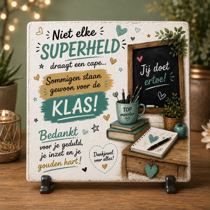 Bedankt Juf & Meester – Een Tegeltje Vol Waardering!
