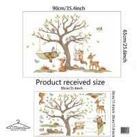Muursticker voor kinderkamer Dieren in het bos