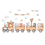 Muursticker voor kinderkamer Dieren in de trein