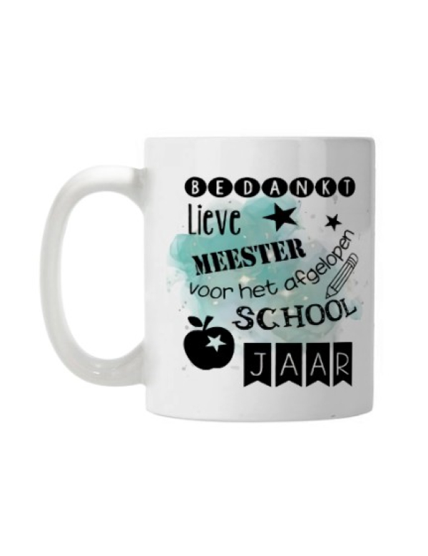 Mok '' meester bedankt '' Mok '' meester bedankt ''