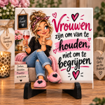 Tegeltje Vrouwen zijn om van te houden niet om te begrijpen – Grappig cadeau voor vrouw – Decoratief tegeltje