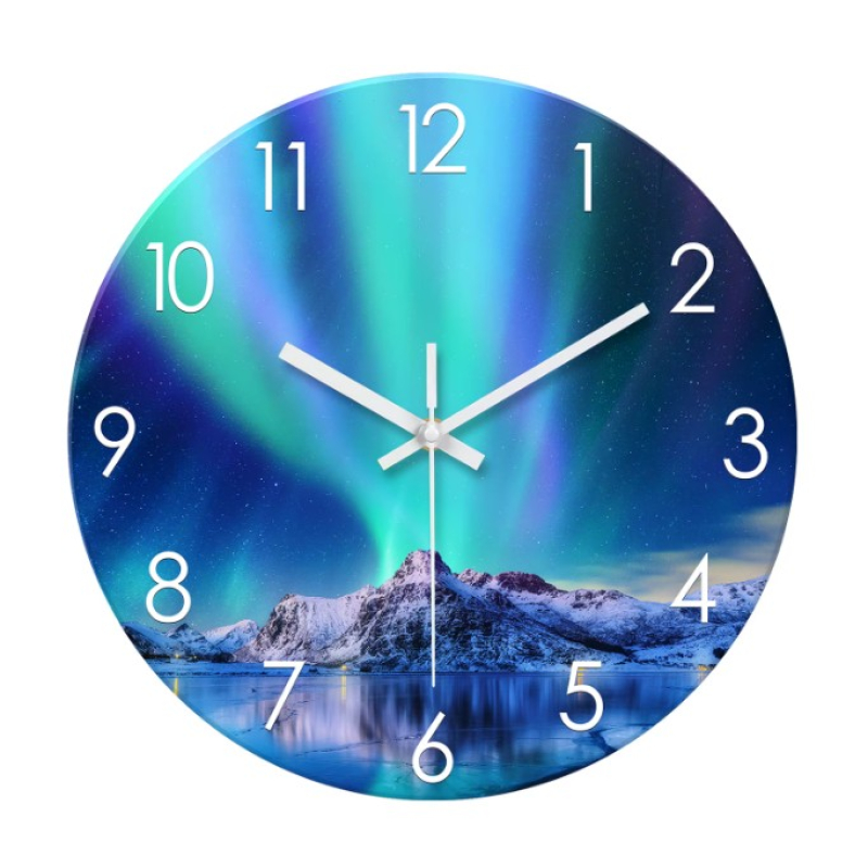 Noorderlicht Wandklok 30 cm – Gehard Glas – Stil Uurwerk – Moderne Design Klok