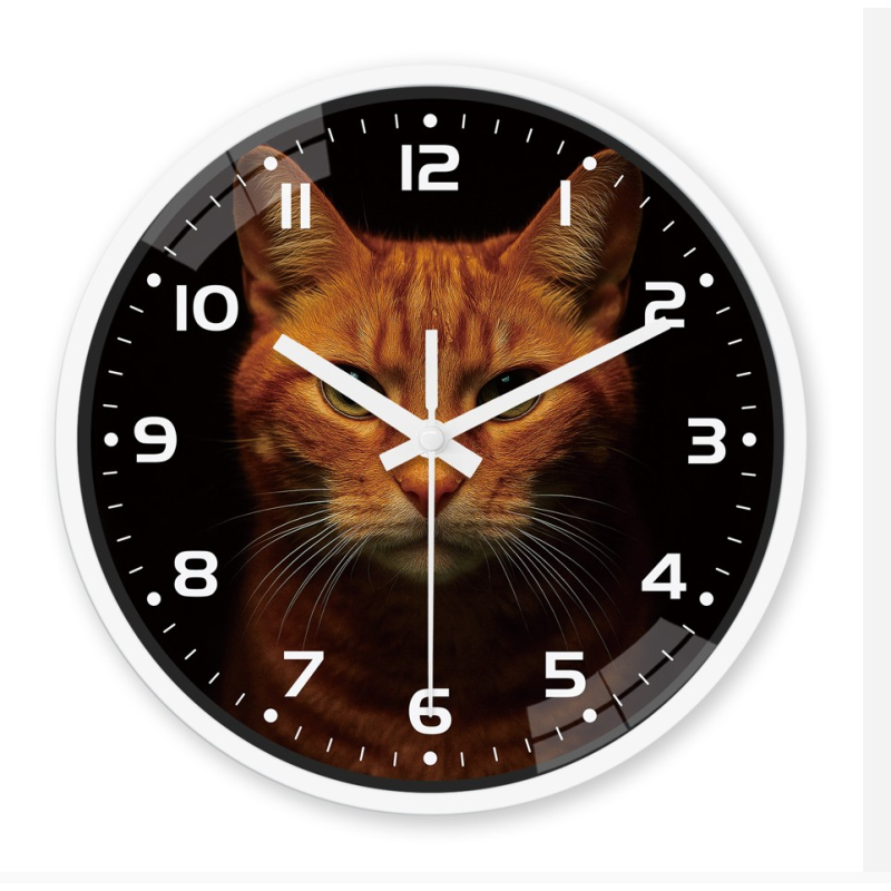 Wandklok “Micky” – Kattenklok 20 cm – Stil Uurwerk – Moderne Kat Design Klok