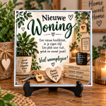 Nieuwe Woning Tegeltje – Veel Woonplezier – Origineel Cadeau voor Nieuw Huis
