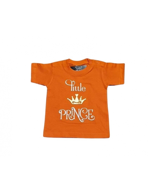 Baby shirt koningsdag met opdruk little prince