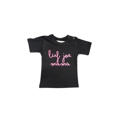 Baby shirt met opdruk ''luf joe mama