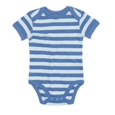 Baby romper gestreept blauw