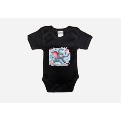 O.T.Trends baby romper met opdruk olifantje