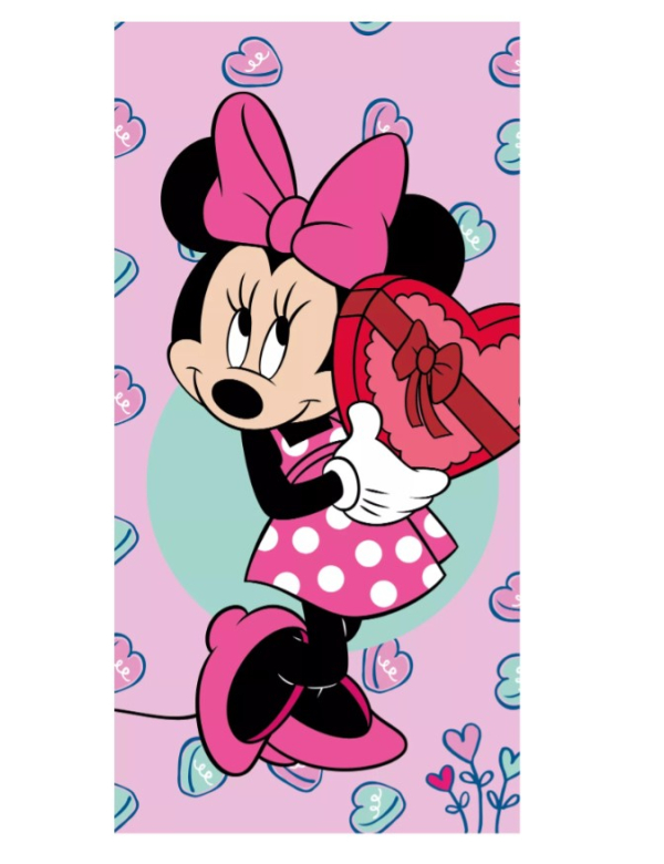 Strandlaken Minnie mouse pink 70x140