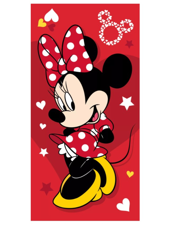 Strandlaken Minnie mouse rood